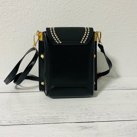 1009-Black Mini Embroidered Bag - Picture 4 of 4